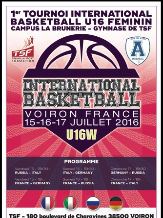 Tournoi international U16 de basket à Voiron